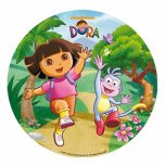 Dora Exploradora 1 - 1 hoja con 1 circulo de 20 cm. FPD9001A