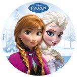 Frozen Elsa y Anna 1 - 1 hoja con 1 circulo de 20 cm. FPD9009A