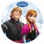 Frozen Elsa y Anna 2 - 1 hoja con 1 circulo de 20 cm. FPD9009B