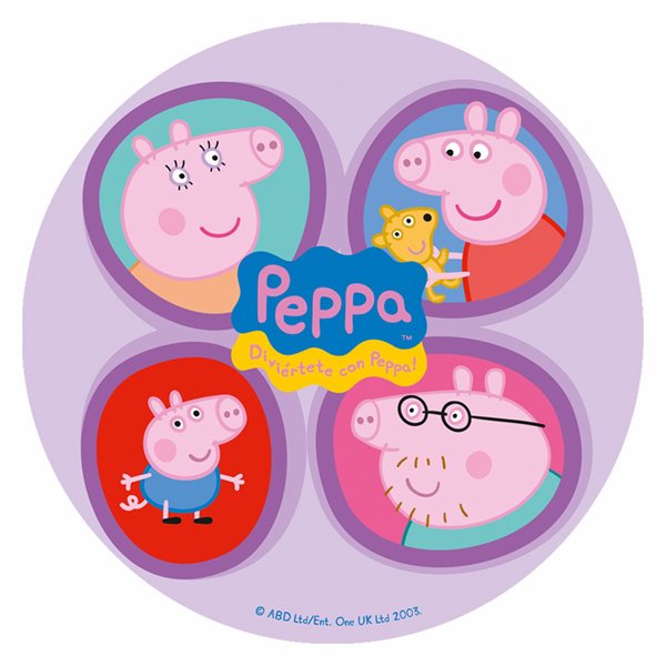 Peppa Pig 2 - 1 hoja con 1 circulo de 20 cm. FPD9011B