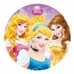 Princesas Disney 2 - 1 hoja con 1 circulo de 20 cm. FPD9012B