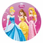 Princesas Disney 3 - 1 hoja con 1 circulo de 20 cm. FPD9012C