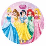 Princesas Disney 4 - 1 hoja con 1 circulo de 20 cm. FPD9012D